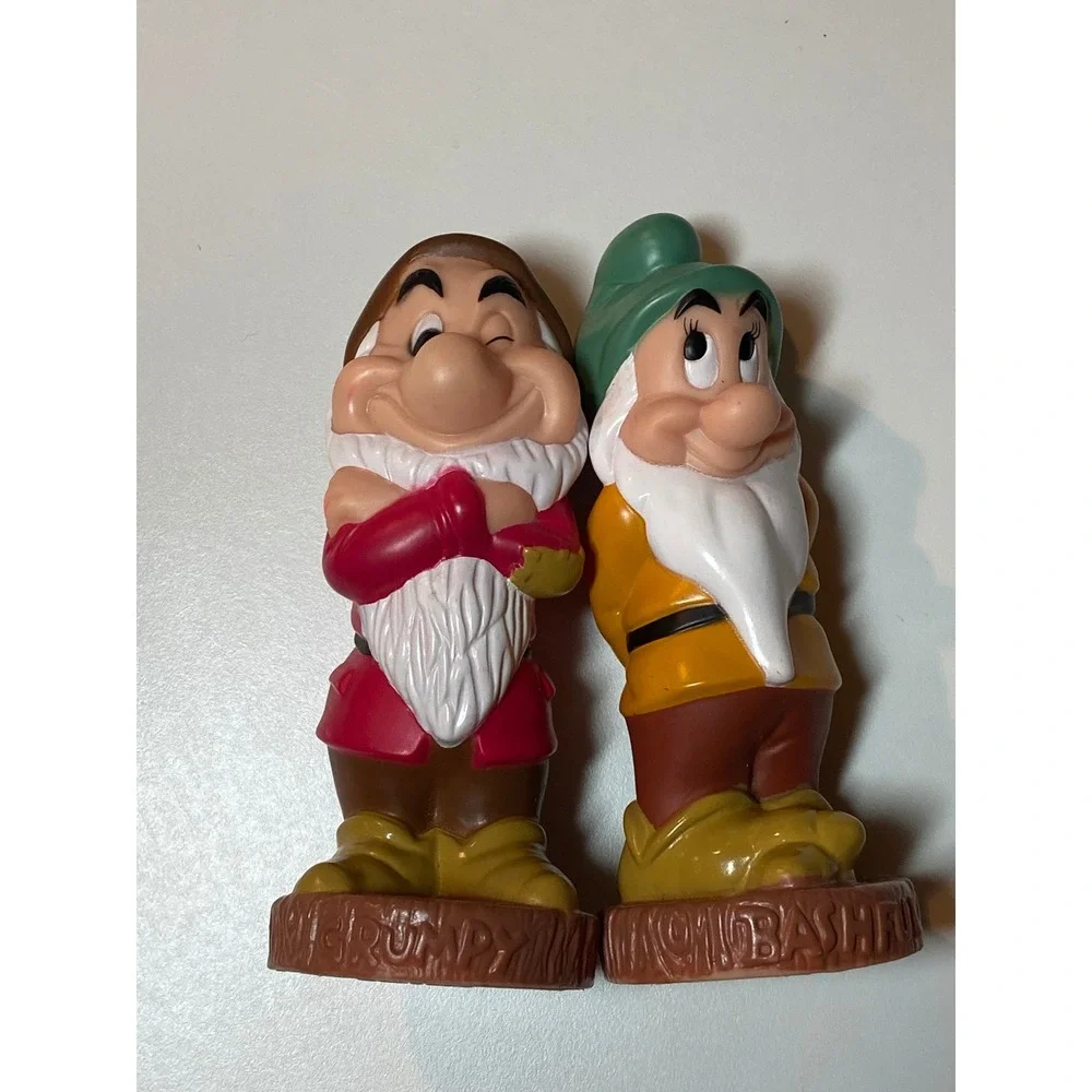 Disney Snow White Seven Dwarfs Grumpy‎ Bashful Figure Set 5 Inch Vinyl PVC
